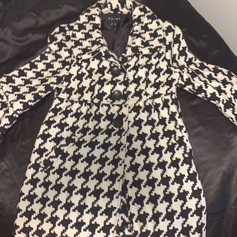 Houndstooth Pea Coat